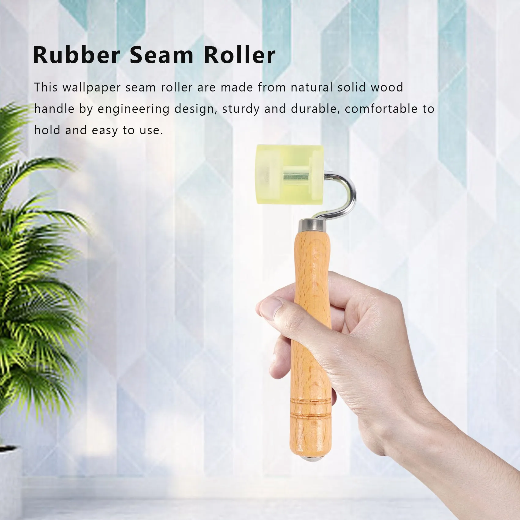 #15N (Wood color)Rubber Seam Wallpaper Roller Sound Heat Insulation for Processing,DIY & Tools