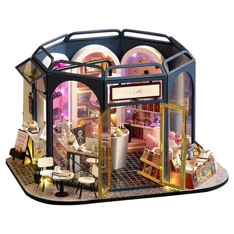 

DIY hut miniature landscape viewing cafe assembly model homemade gifts