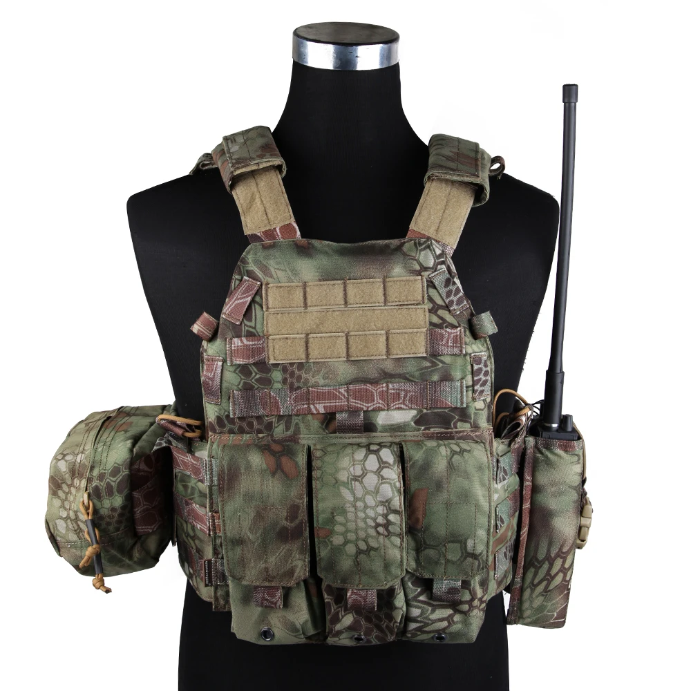 

Emersongear LBT 6094A Style Plate Carrier W/ 3 Pouches Protective Gear Hunting Combat Tactical Vest 1000D Nylon EM7440