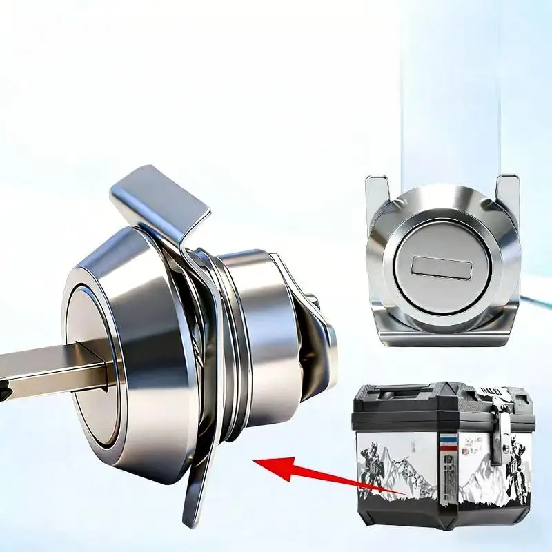 【1Set Cylinder Core Plug And Keys Motorcycle Top Box Lock For 25L 32L 36L 40L 45L 50L 55L 60L 65L 80L 85L 100L Top Case】