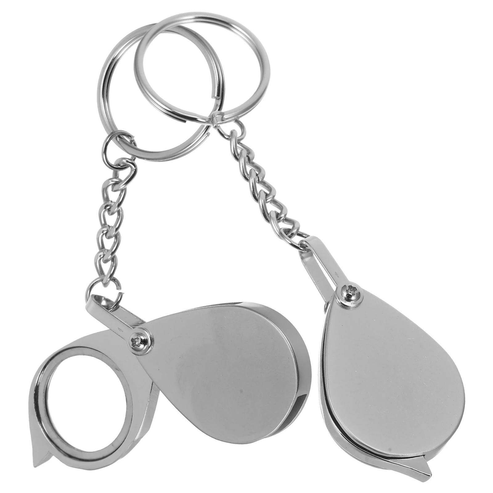 

2Pcs Portable Glass Keychain Magnifier for Reading Jewelry 10x Clear Stable Long Keychain Magnifier Use