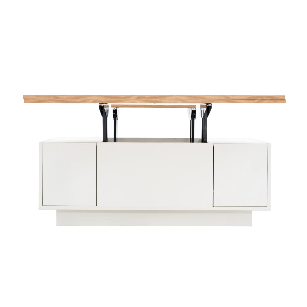 Moderner Couch-Couchtisch mit Dual-Lift-Mechanismus, versteckter Stauraum, Tragfähigkeit bis zu 50 kg, ideal für kleine Räume – Detail 31