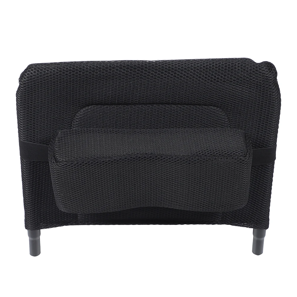 

High Backrest Wheelchair Accessories Breathable Mesh Cushion Removable Heighten Adjustable Black Thick Support Comfortable