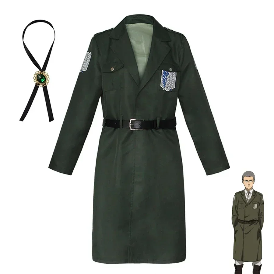 Anime Attack on Titan Cosplay Coat shingeki no kyojin Costume Survey Corps Green Cloak Uniform Long Wind Coat Halloween Costumes