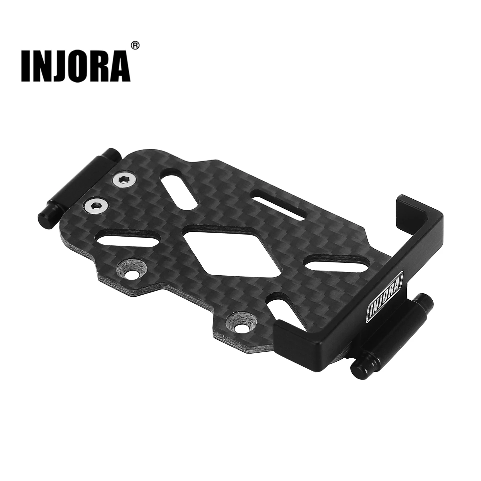 INJORA Carbon Fiber and Aluminum Battery Tray for 1/18 RC Crawler TRX4M Upgrade (4M-78)