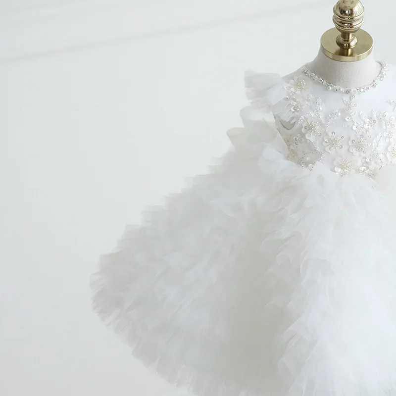 Christmas Dress Infant Baby Girls Dress Newborn Baby 1st Year Birthday Dress Toddler Flower Baby Wedding Baptism Princess Gown