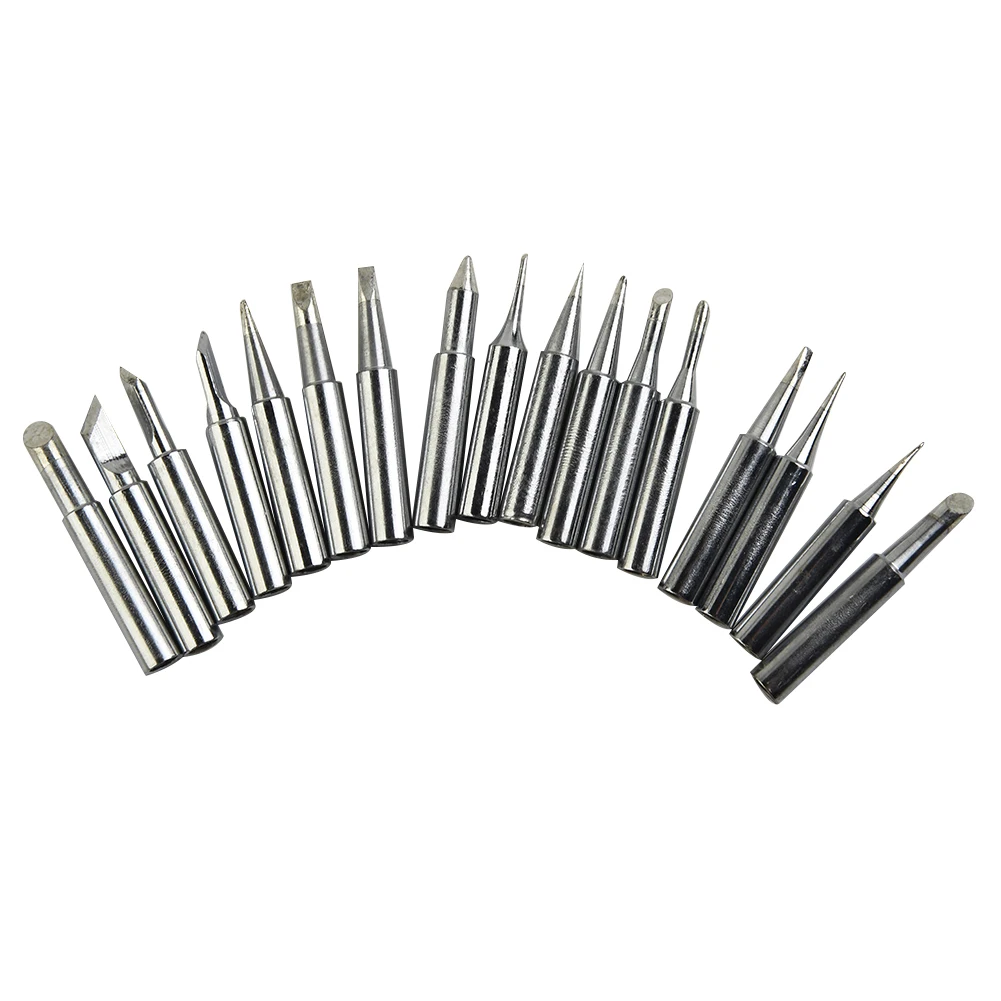 4.1mm/0.16inch Solder Iron Tip 900M-T Lead-Free Soldering Iron Tip Soldering Station 17Pcs High Quality Practical