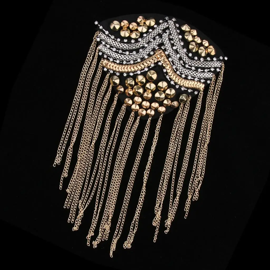 Decorative Fringe Shoulder Pieces Tassel Epaulettes Badge Accessories for Men School Performance