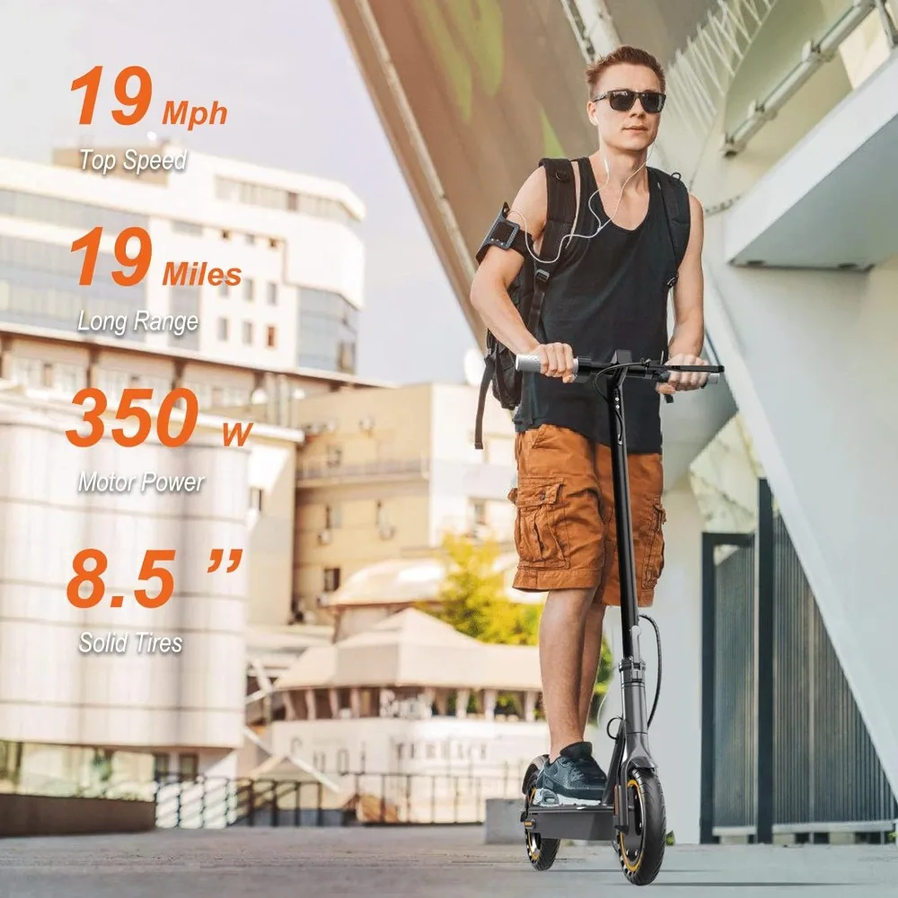 Electric Scooter, 19Mph Top Speed, Up to 19/23 Miles Range, 8.5