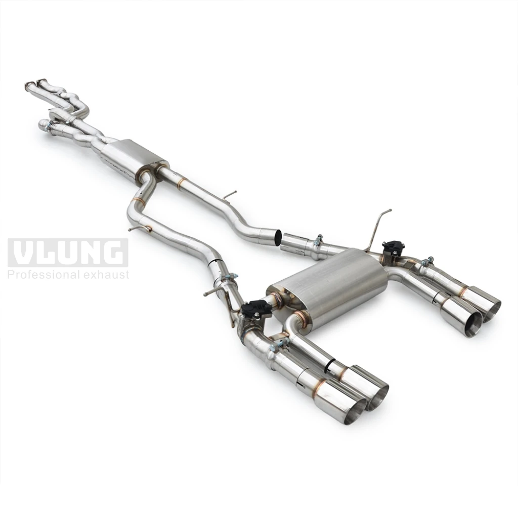 

Exhaust mid section resonator Exhaust valve for BMW M3/M4 F80 F82 F83 S55 3.0T 2015-2019 stainless steel with valve exhaust high