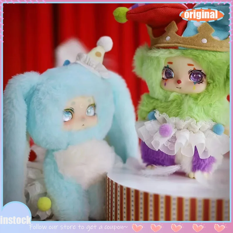 

Lokiki Faux Fur Vinyl Face Blind Box Plush Toys Trendy Collectible Dolls Hanging Ornaments Hobbyists Action figure Kids Gift