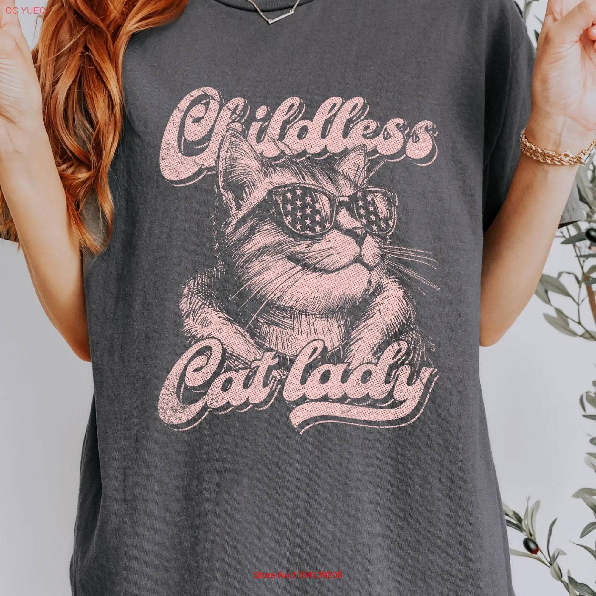 Childless Cat Lady For Kamala shirt T Harris Democrats Election 2024 Heavy Cotton long or short sleeves