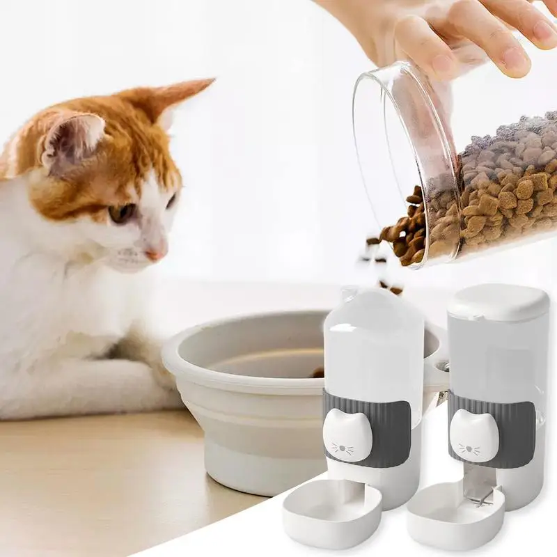 Automatic Stainless Steel Cat Water Fountain 4000mAh Wireless Pet Drinker Battery & Sensor 2 in 1 Dispenser  for Pets Dogs