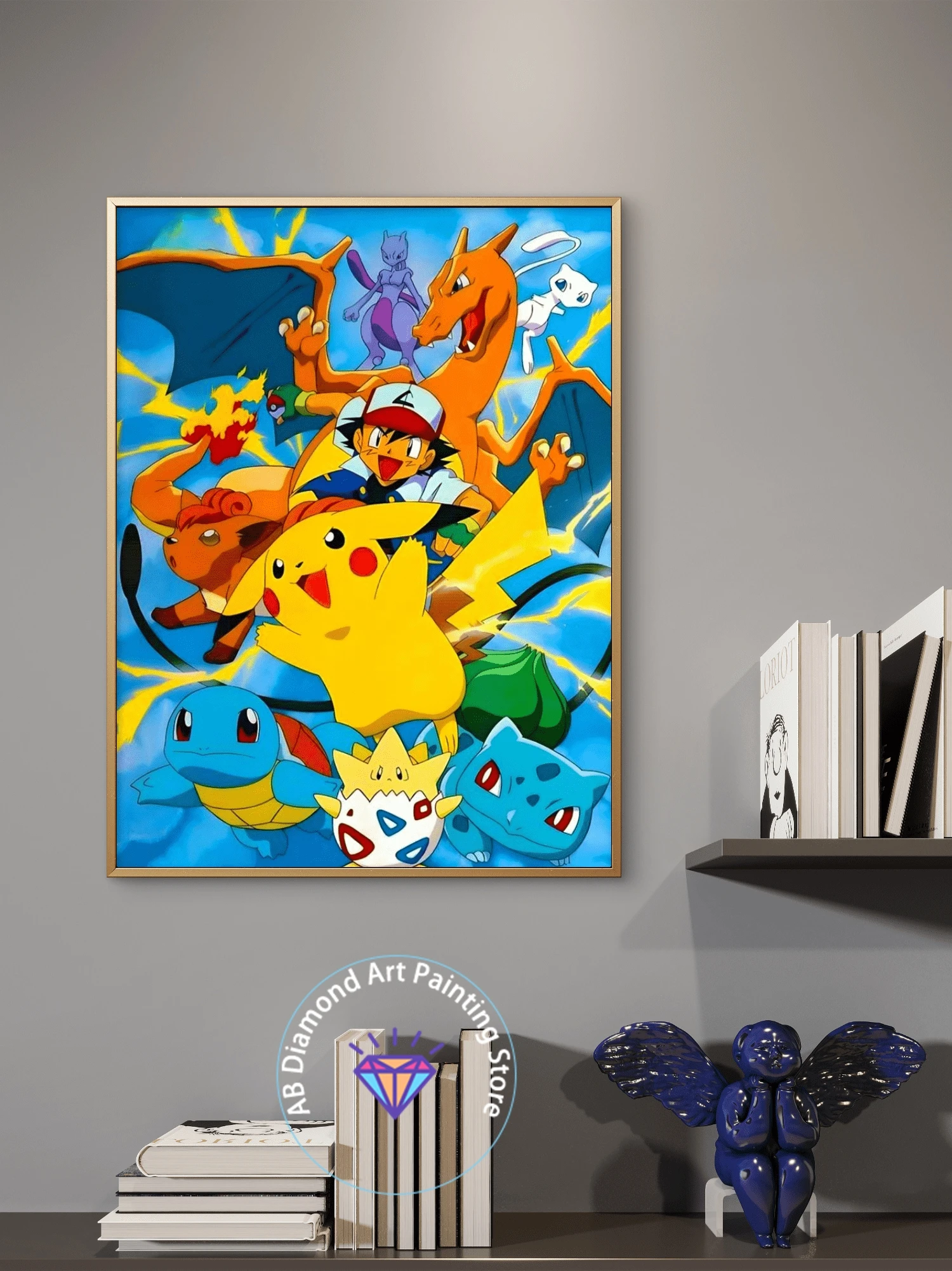بوكيمون الكرتون AB الماس طقم الطلاء 5D DIY الماس التطريز عبر غرزة اليدوية الفن هدية الحرف ديكور المنزل هدية #2