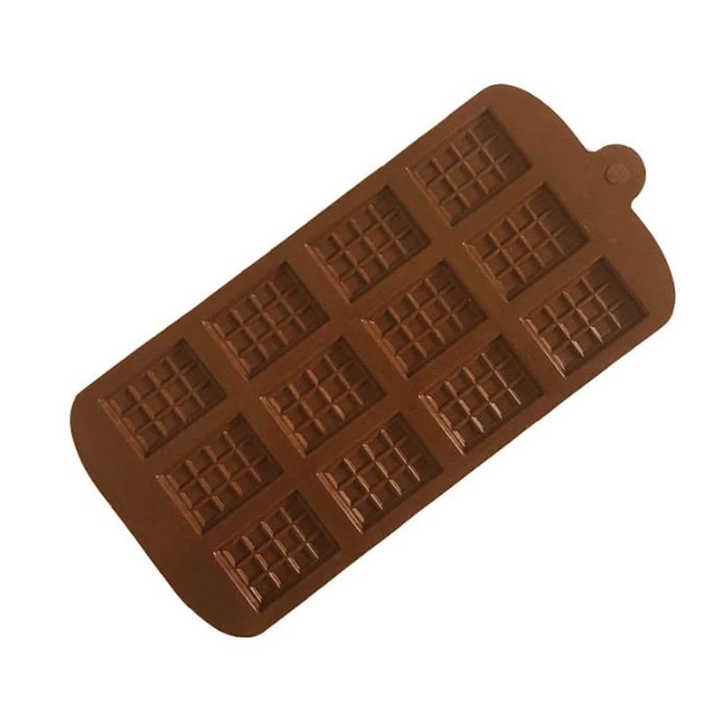 1 pc waffle chocolate molde de silicone dubai molde de chocolate diy bolo de chocolate decoração molde biscoitos moldes de cozimento