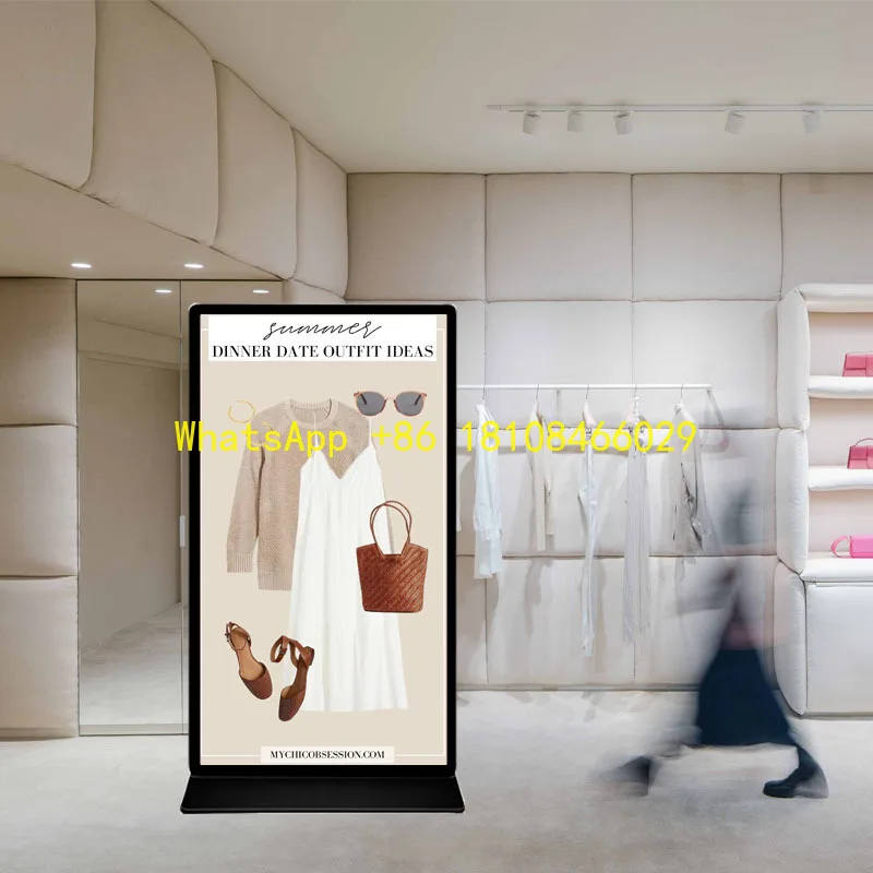 

All In One Standing Display With Graphics Touch Screen Stand Poster Smart Display For Indoor Advertising Digital Board