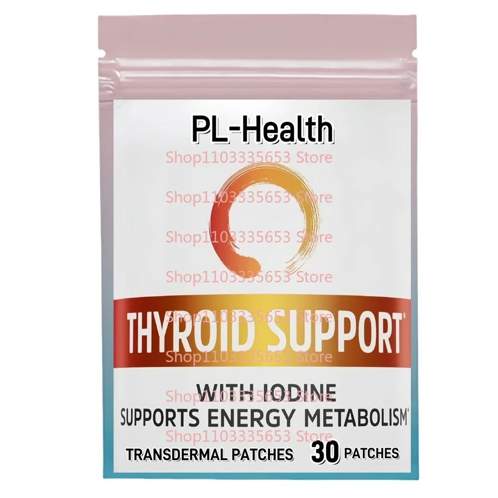 

30 Patches Thyroid Support Transdermal Patches with Zinc, Iodine, & Selenium for Women & Men Metabolic Health Thyroid