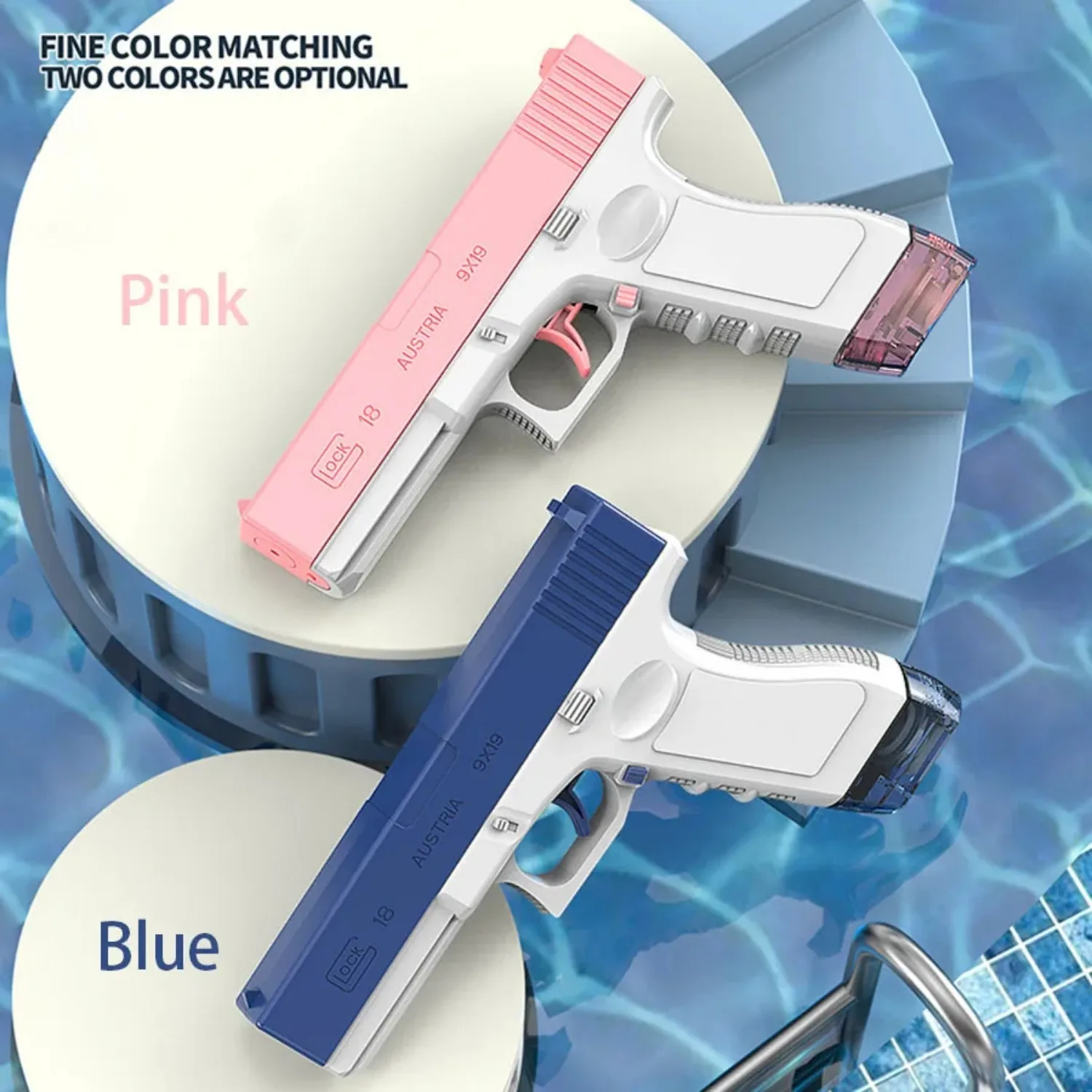 Glock Water Gun non Electric Pistol High-pressure Full Automatic Shooting Water Beach Toy Gun For kid Children Boys Girls Adult