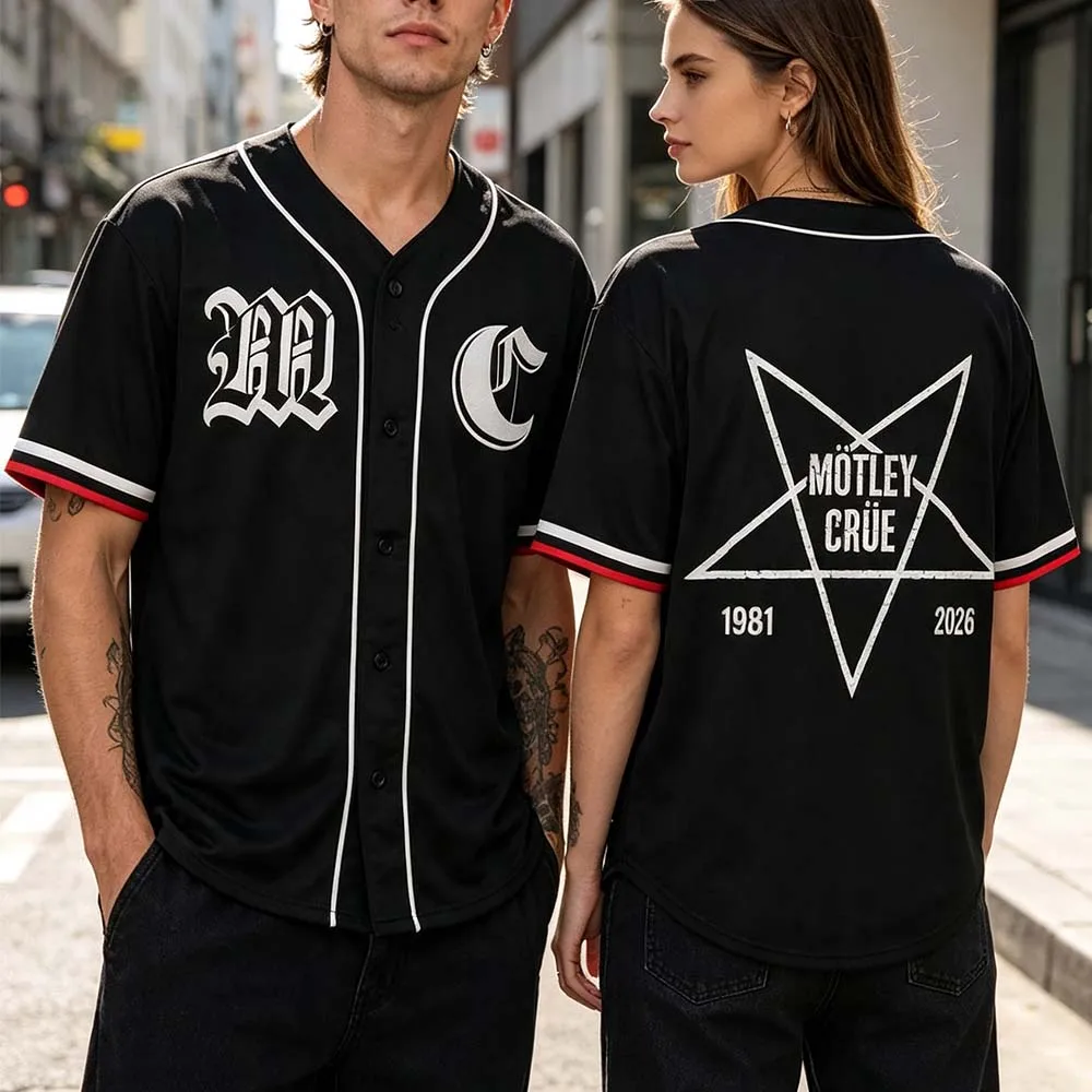 Camiseta de Béisbol Motley Crue Merch The Return of The Carnival of Sins Tour 2026, Diseño de la Banda MÖTLEY CRÜE, Ropa para Hombre y Mujer