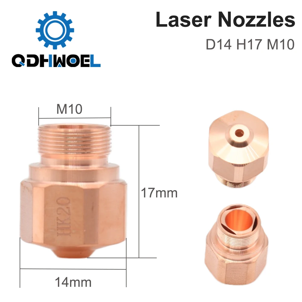 Laser Nozzle HK NK Caliber 1.0-4.0mm Thread M10 Single Double Layer Cutting Nozzles For BT Fiber Laser Head