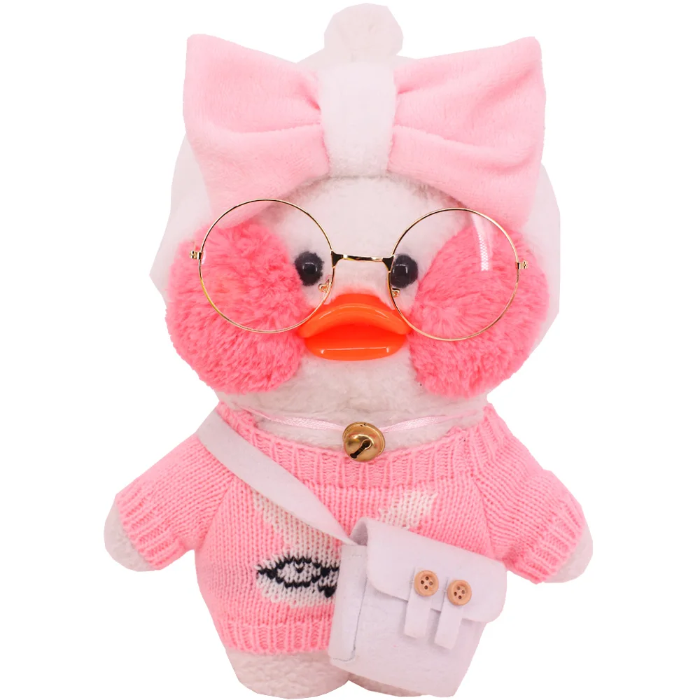 Pink Doll Clothes Cute Rabbit Sweater Uniform Fit 30cm Lalafanfan Yellow Duck Doll Children Toys Girl Gift Duck Doll Accessories