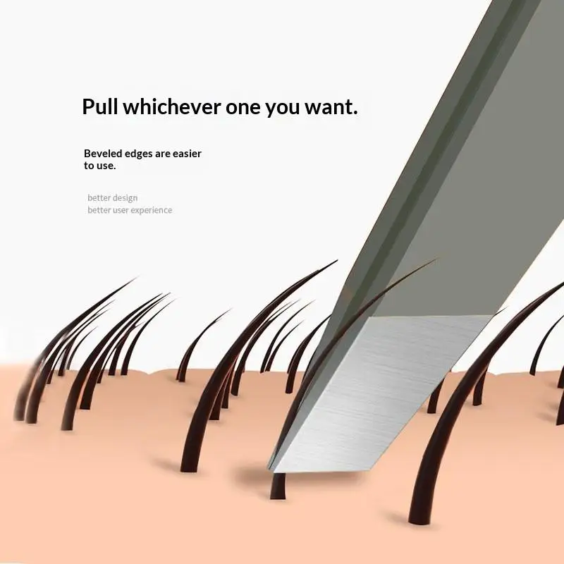 1Pcs Hair Removal Tweezers Stainless Steel Eyebrow Tweezers High Brow Tweezers With Angled Tips For Eyebrows And Beard