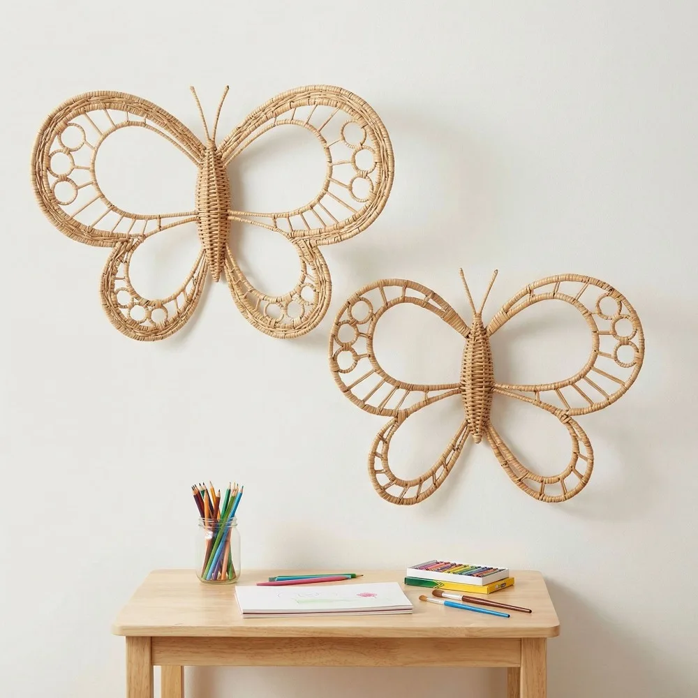 Nordic Flower Rattan Wall Hangings Creative Living Room Background Wall Decoration Wall Hangings Home Decoration Accessories