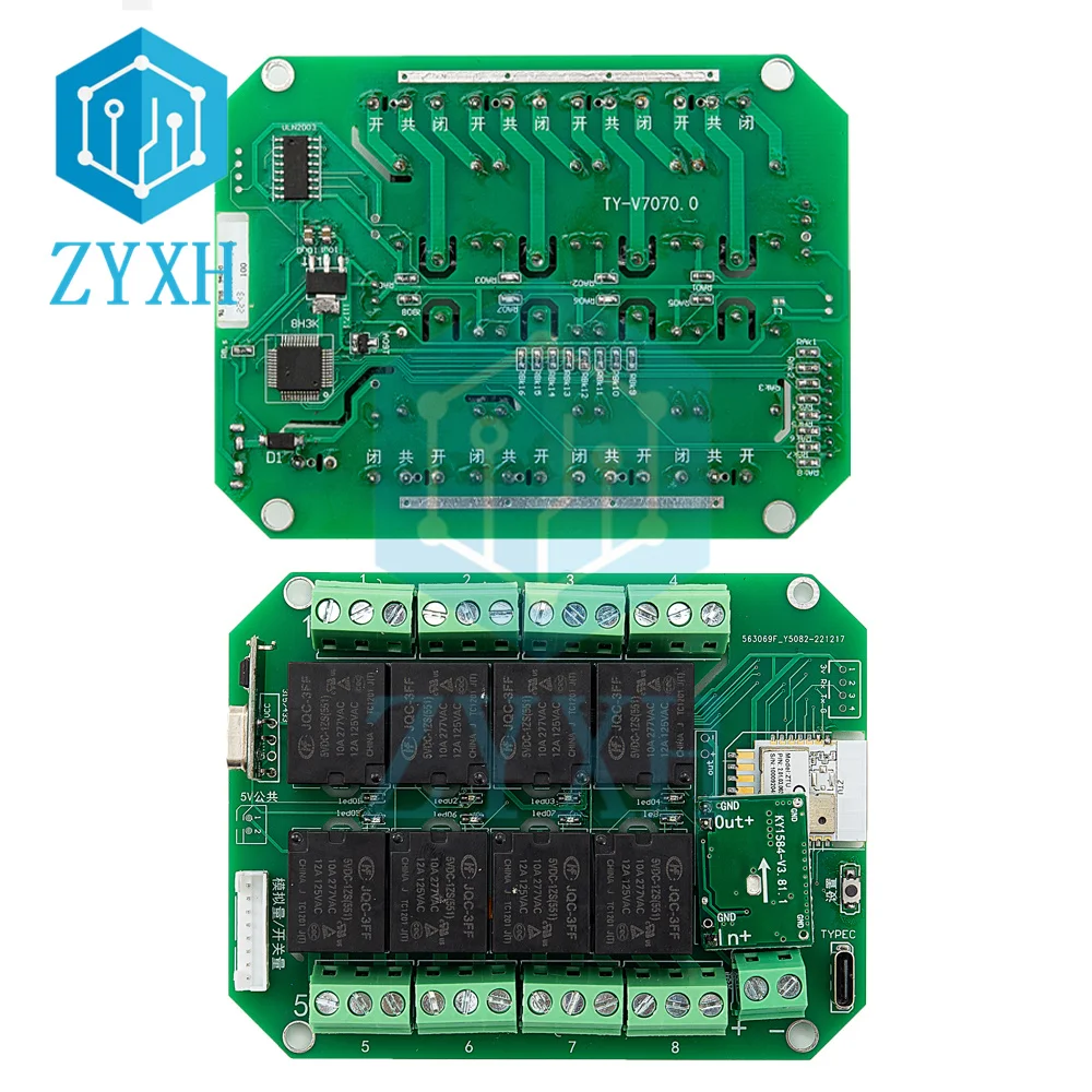 Commutateur sans fil Tuya, 8 canaux, Wifi, citations Zigbee, télécommande technique, bricolage, maison intelligente, tournesol, DC 7-27V, 433MHz