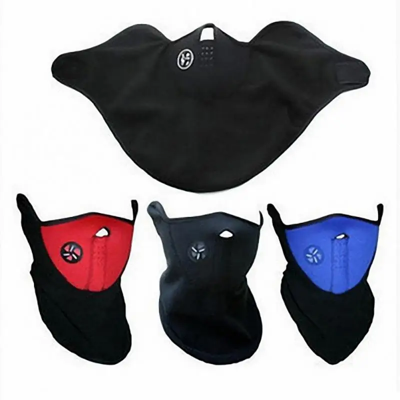 3Pcs 3color Breath Valve Mask Motorcycle Bike Cycling Ski Winter Half Face Mask Neck Warmer Cover Windproof Anti-dust Mouth Mask