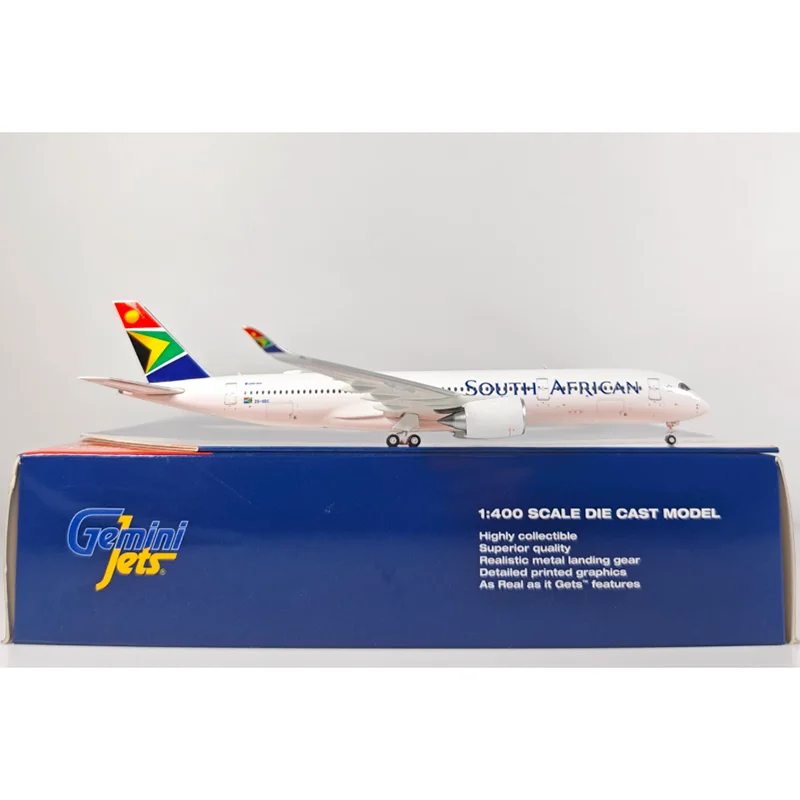เครื่องบินจำลองโลหะผสม GeminiJets Diecast สเกล 1/400 สายการบินแอฟริกาใต้ A350-900 ZS-SDC ของสะสมตกแต่ง