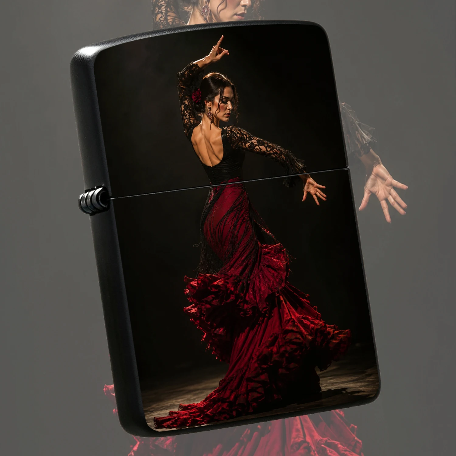 Exquisite Flamenco Dancer Pattern Lighter, Stylish Artistic Decor Accessory, Ideal For Daily Gathering, Outdoor Activities, Gifting To Friends And Family, Versatile Practical Creative Keepsake Suitable For All Scenarios, Unique Eye-Catching