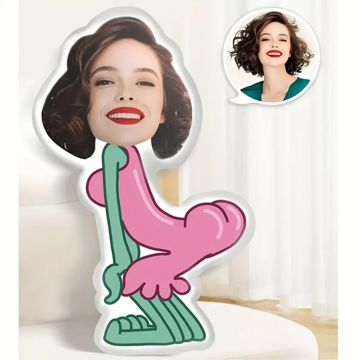 Personalisiertes Foto-Plüschkissen – Individuelles lustiges abstraktes Geschenk mit Ihrem Foto, ein Must-Have-Geburtstagsgeschenk