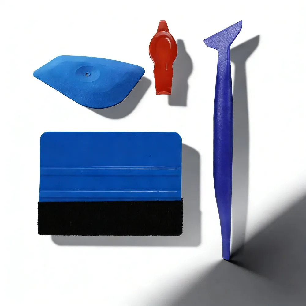 4pcs Car Window Tint Film Tool Kit with Squeegee Applicator Panel Suitable for Peel and Stick Window Tinting Installation