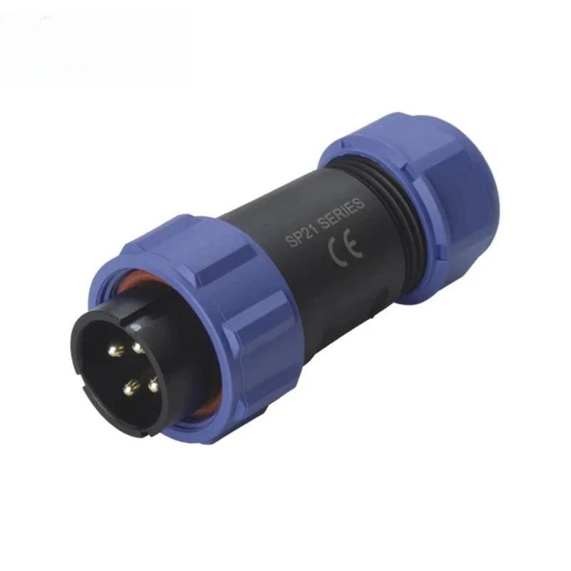 Industrial Connector 15m M21 4/5/7/9/12 Pin Waterproof Cable Plug Male IP68/IP67 Connector