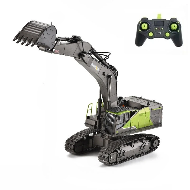 1/14 1593 RC Excavator Dumper Truck crawler Alloy RC Tractor Loader with led 2.4G Radio remote Controlled Engineering Car toys