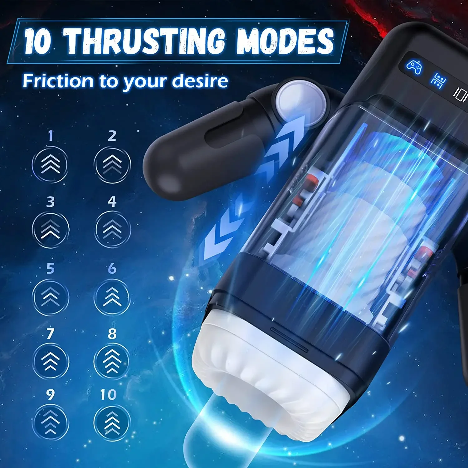 

Explosive new LCD display robot aircraft cup automatic men's sucking telescopic intelligent vocal masturbation device men's adul