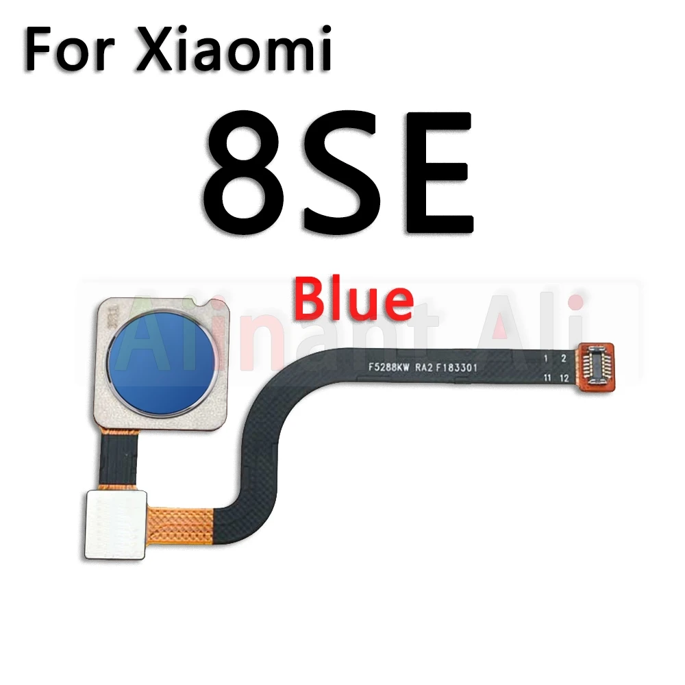 AiinAnt Home Button Back Touch ID Scanner Fingerprint Sensor Flex Cable Ribbon For Xiaomi Mi 8 8SE 8Lite Lite SE