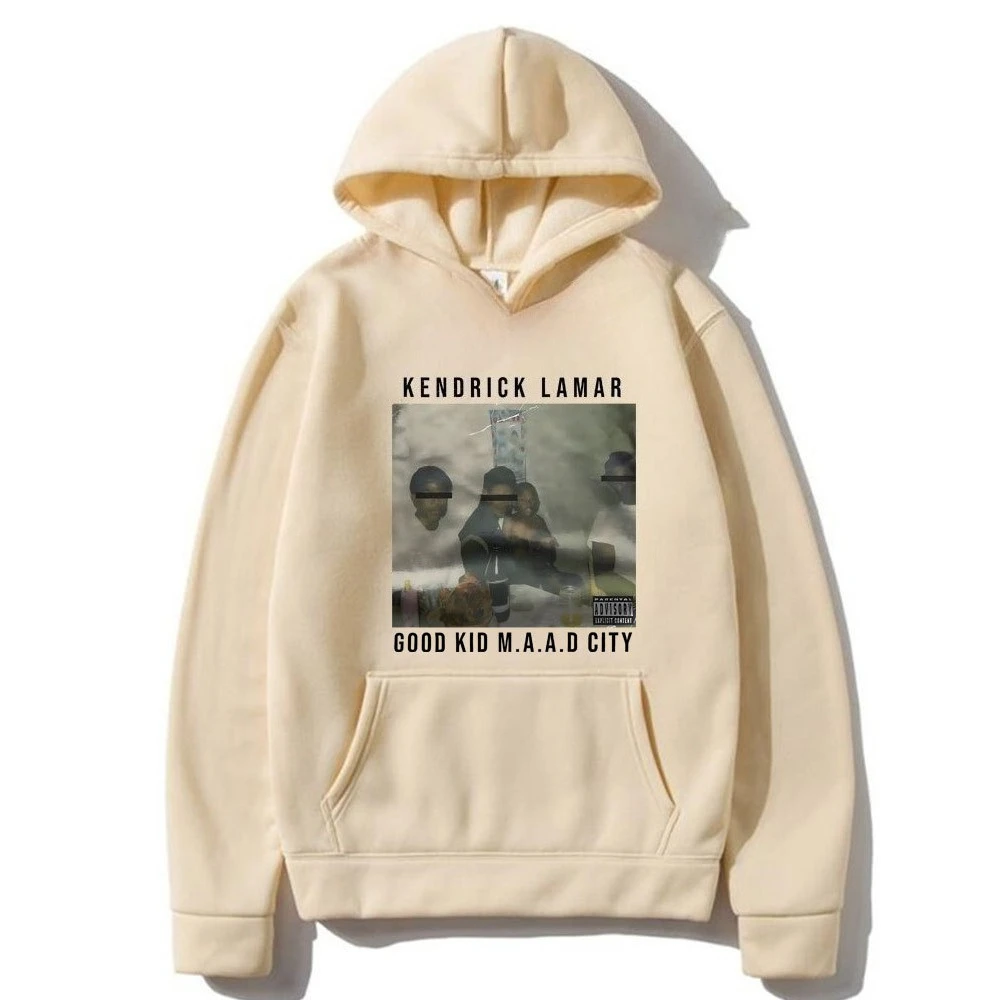 سترة كلاسيكية من Kendrick Lamar Good Kid مطبوعة بغطاء للرأس للرجال Harajuku مع قلنسوة للرجال والنساء بلوزات كلاسيكية ملابس خروج عادية
