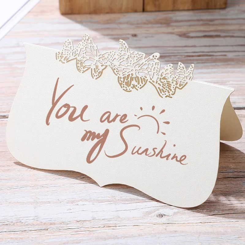 

50 Pcs Wedding Place Cards Small Tent Cards Table Cards Butterflies Place Cards Birthday Event Party Bar Decorations Party Gift