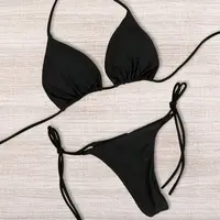 European and American Neck Strap Bikini Sexy Swimsuit WOMEN'S Split Strap Adjustable Multicolor SWIMSUIT SET 3