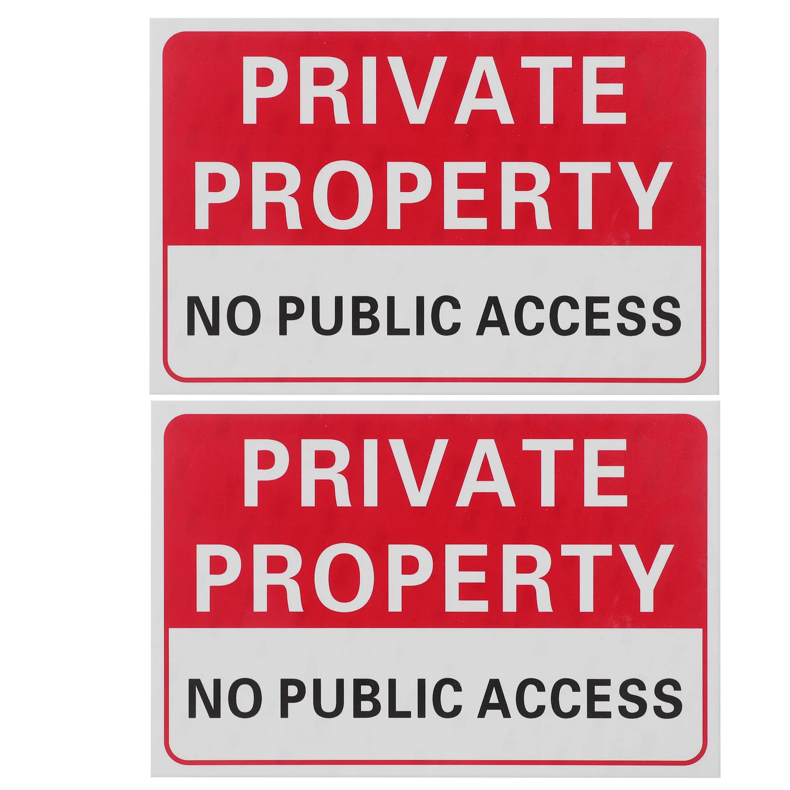 2Pcs Keep Out Sign Outdoor Warning Sticker Weather Resistant No Entry Sign for Residential Property Security Protection