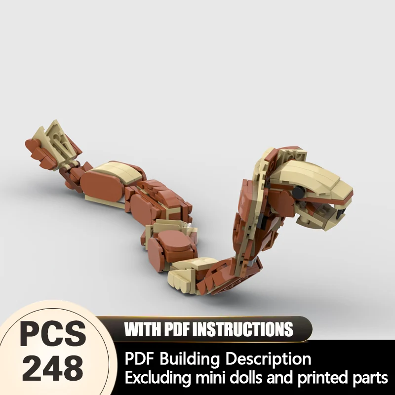 

Creators Animal Series Model MOC Building Bricks Realistic Poseable Snake Modular Technology Gifts Holiday Assemble Children Toy