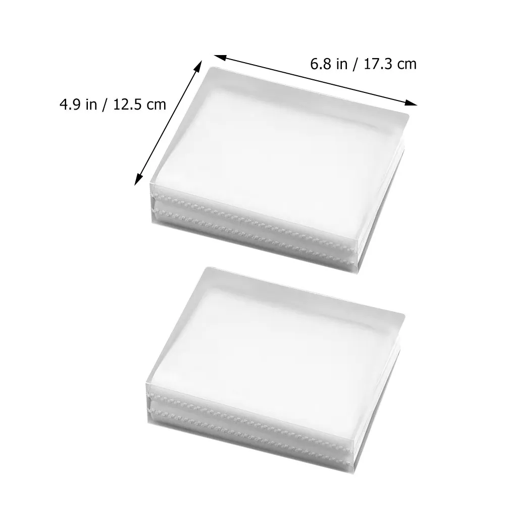 2Pcs Photo Album Transparent Cards Collection Storage Album Multi Functional Desktop Display Photo Organizer Holder