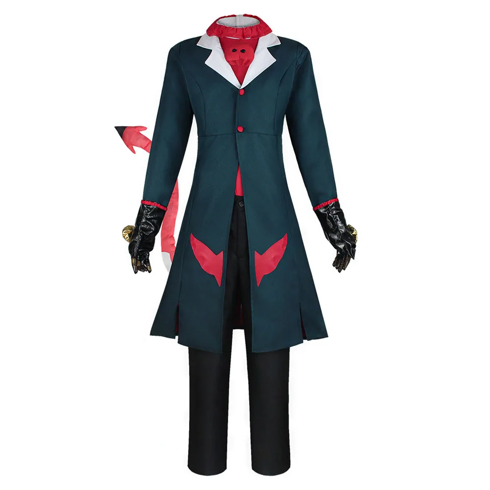 Anime Helluva Boss Blitzo Cosplay Costume Party Uniform Suit with Tail Halloween Outfit for Men Women Custom