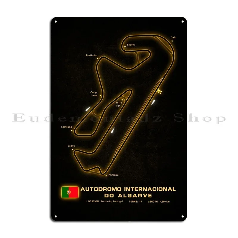 Circuit Portimao Metal Plaque Poster Plaques Decoration Party Wall Decor Create Tin Sign Poster