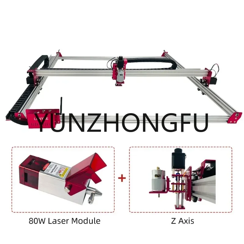 

All Metal CNC and Laser 2 in 1 Engraving Machine With Phone Software 80w Laser Engraver Rotary Model 100CM Area Laser Cutter