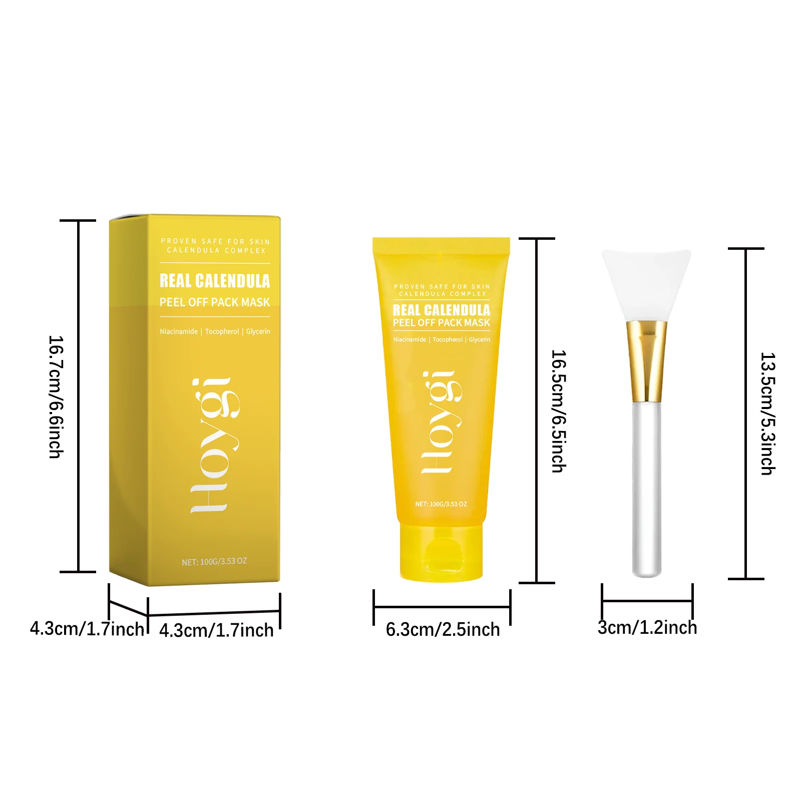 카렌둘라 필 오프 마스크는 블랙헤드 모공을 부드럽게 클렌징합니다. 다크 스팟 수축 모공 오일 컨트롤 브라이트닝 모이스춰라이징 마스크