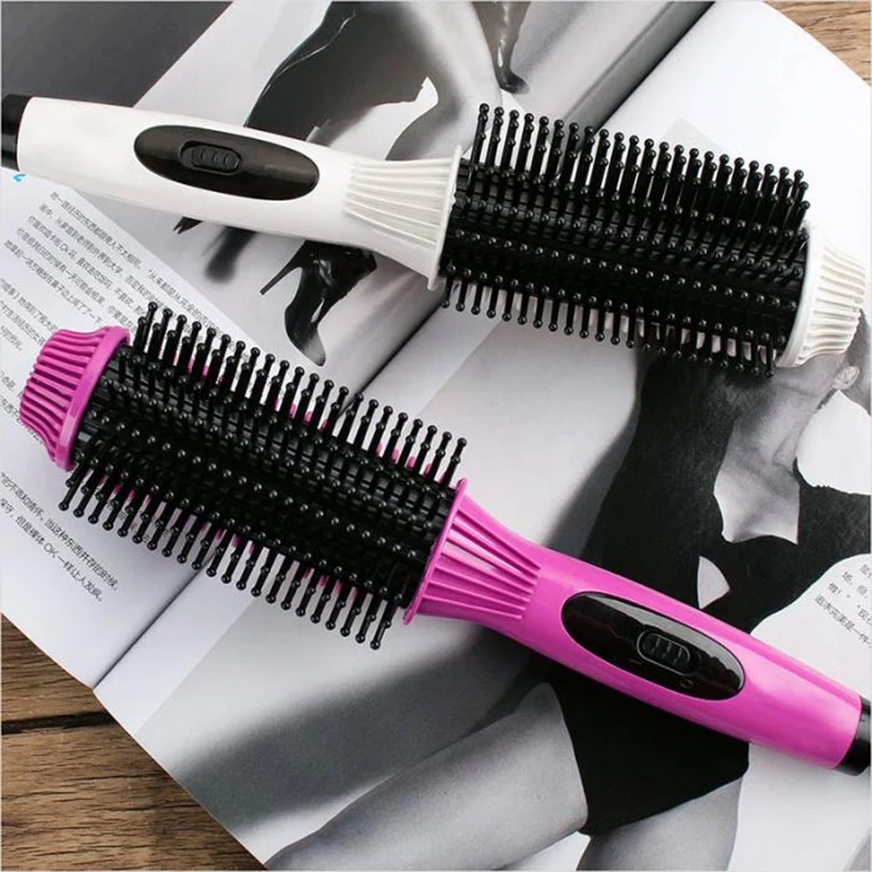 

【RABATT】Hair Straightener Curler Comb 2 In 1 Straightening Curling Anti-Scald Comb Styler Straight Volumes Hair Beauty Tool Fm88