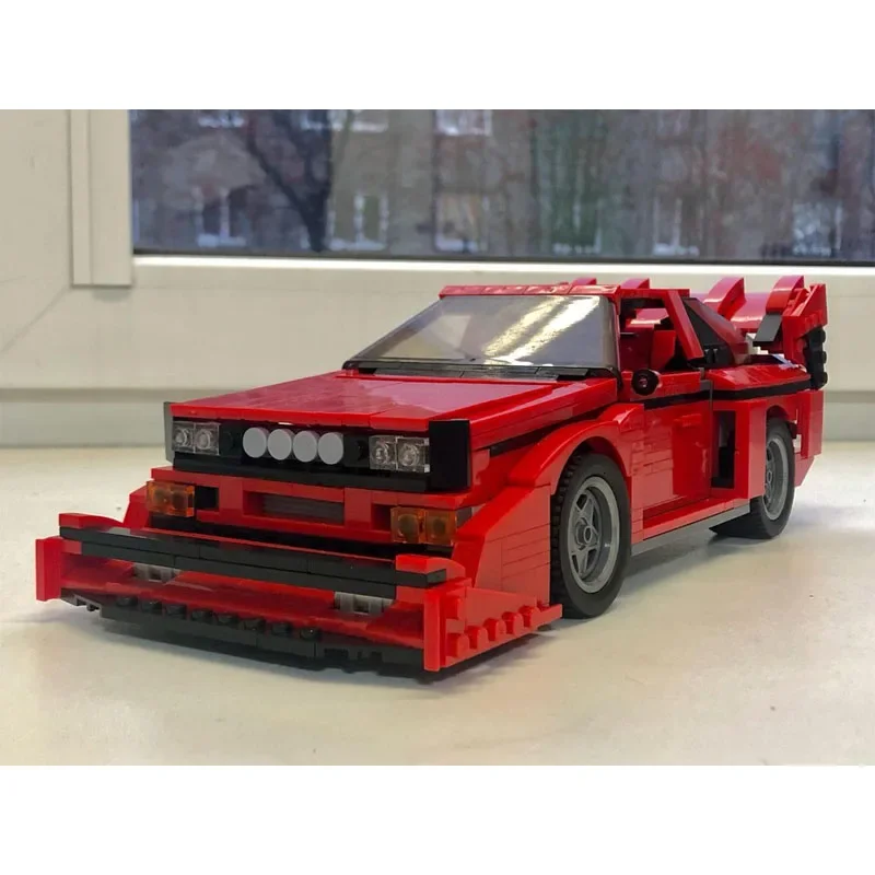 MOC-96162 Red New Supercar Racing Car Assembly Stitching Building Block Model • 874 Parts Boy Kids Birthday Building Block Toy