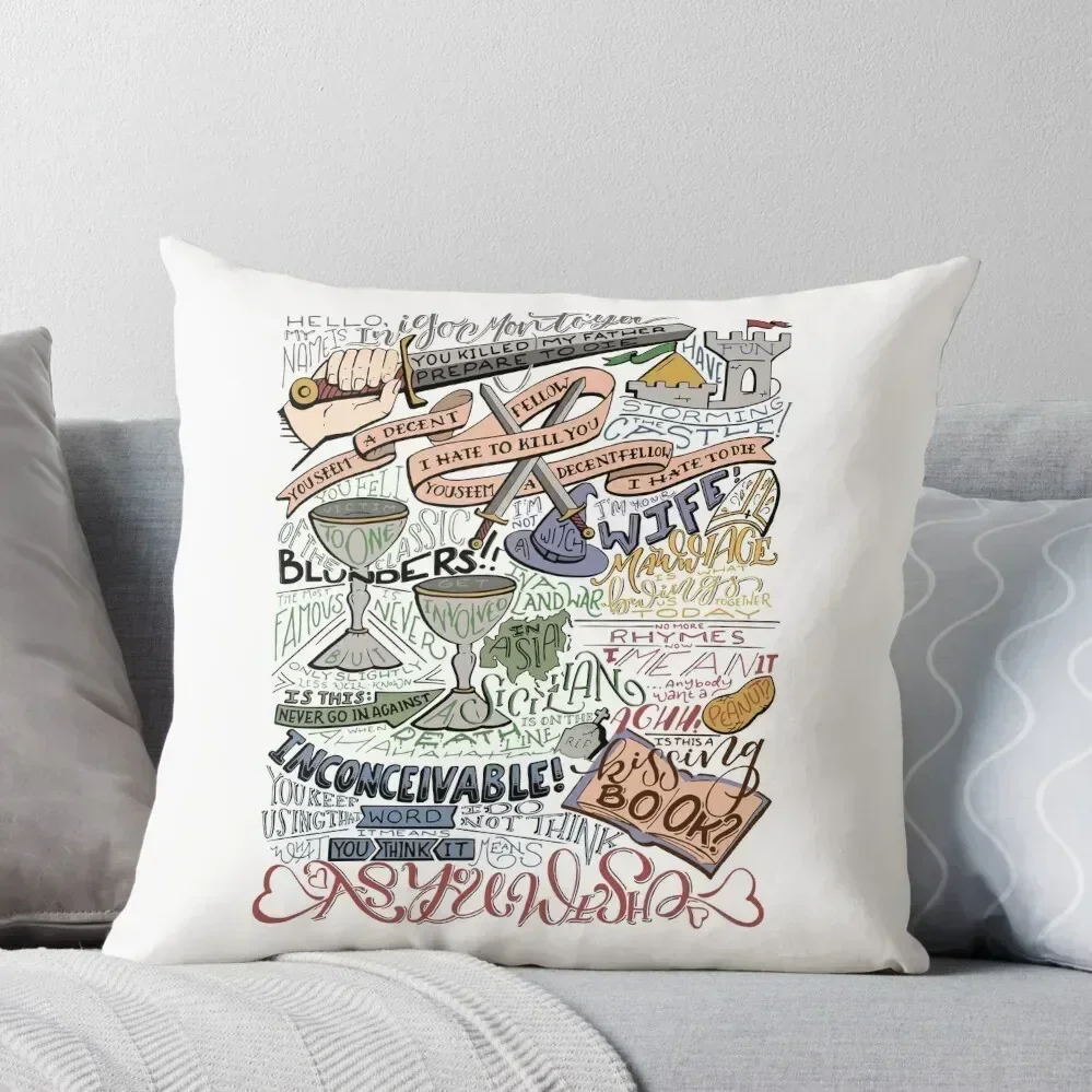 

(Colorized) Princess Bride Quotes Throw Pillow Rectangular Cushion Cover autumn pillowcase sleeping pillows pillow